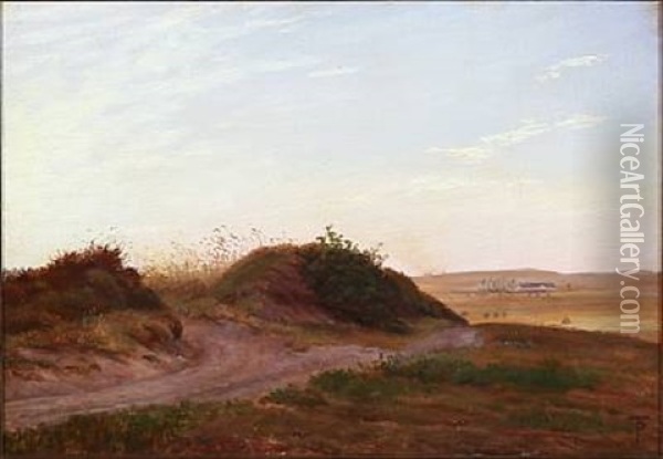 Hilly Summer Landscape Oil Painting - Theodor Philipsen