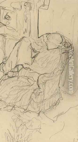 Femme dans un fauteuil Oil Painting - Jean-Edouard Vuillard