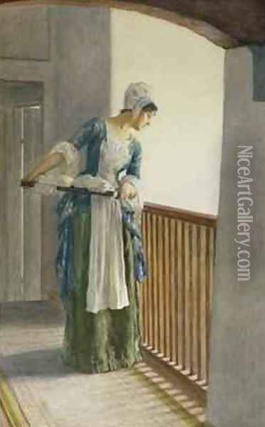 The Laundry Maid 1920 Oil Painting - William Henry Margetson