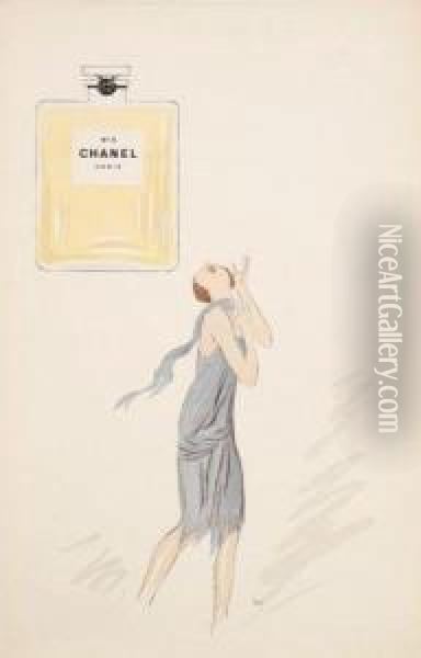 Joaillerie ;parfumerie Oil Painting - Georges Goursat Sem