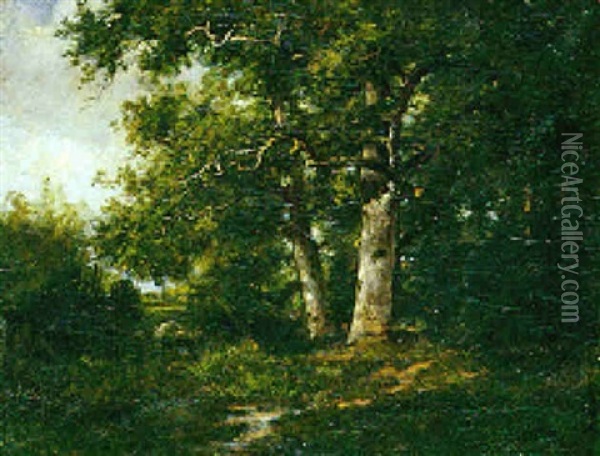 Wald Von Fontainebleu Oil Painting - Leon Richet