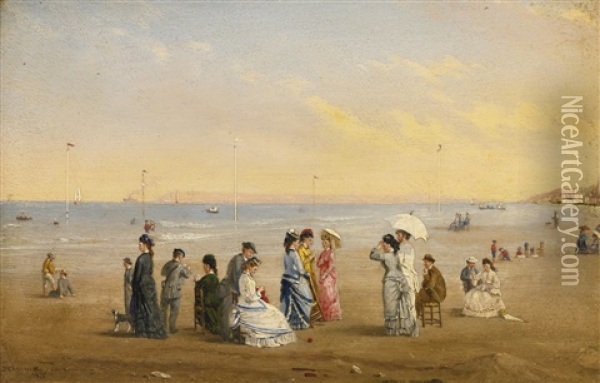 Trouville Oil Painting - Conrad Wise Chapman