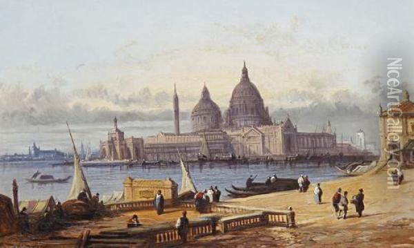A View Of San Georgio Maggiore, Venice Oil Painting - Henry John Foley