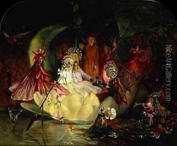 The Marriage of Oberon and Titania Oil Painting - John Anster Fitzgerald