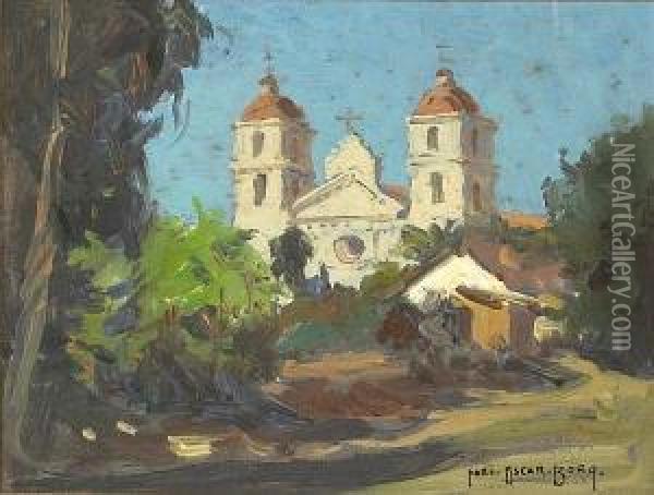 Church; Old Oraibi, Arizona Oil Painting - Carl Oscar Borg