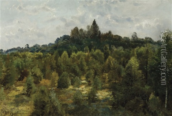 Vue Prise A Laeken Oil Painting - Hippolyte Emmanuel Boulenger