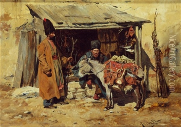 Rastende Bauern Oil Painting - Rudolf Otto Von Ottenfeld