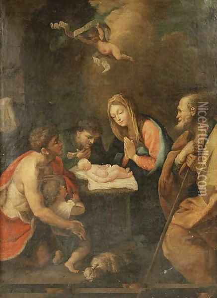 The Adoration of the Shepherds Oil Painting - Guido Reni
