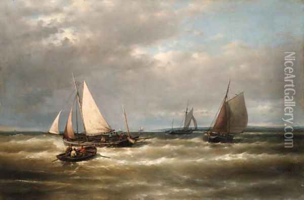 Sailing Oil Painting - Abraham Hulk Jun.