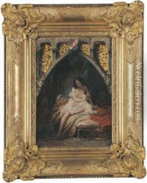 Esmeralda Oil Painting - Carl August Von Steuben