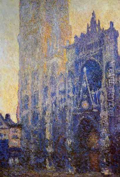 Rouen Cathedral, the Portal, Morning Effect Oil Painting - Claude Oscar Monet
