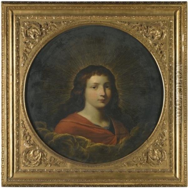 Christ Oil Painting - Giovanni Battista Salvi (Il Sassoferrato)