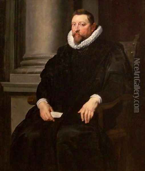 Portrait of Petrus Pecquius Chancellor of Brabant Oil Painting - (studio of) Rubens, Peter Paul