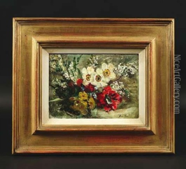 Arrangement Von Sommerblumen Oil Painting - Anna Peters