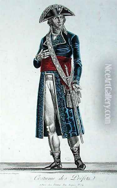 Costume of a Prefect during the First Empire, c.1800-05 Oil Painting - Alexis Chataigner