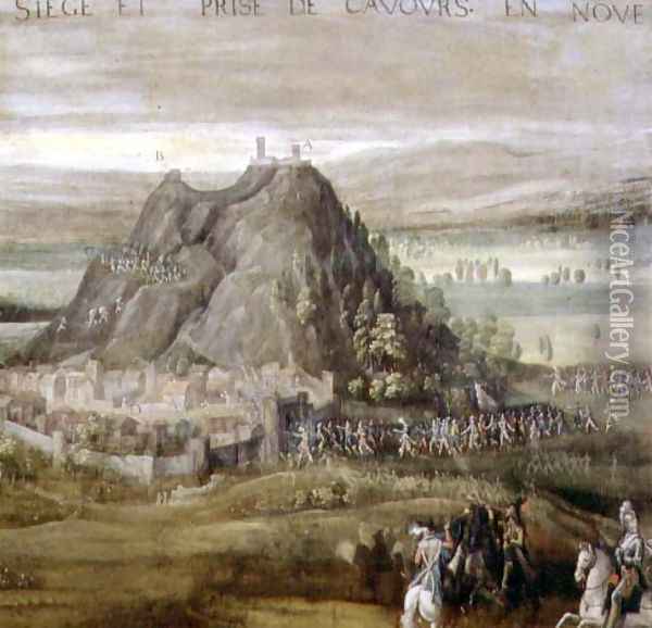 The Siege and Capture of Cavours in November 1592, 1611 Oil Painting - Antoine Schanaert