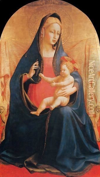 Madonna and Child of the Grapes Oil Painting - Angelico Fra