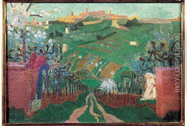 Annonciation A Santa Bona Oil Painting - Maurice Denis