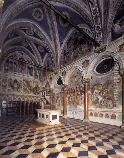 View of the Cappella di San Giacomo Oil Painting - Altichiero da Zevio