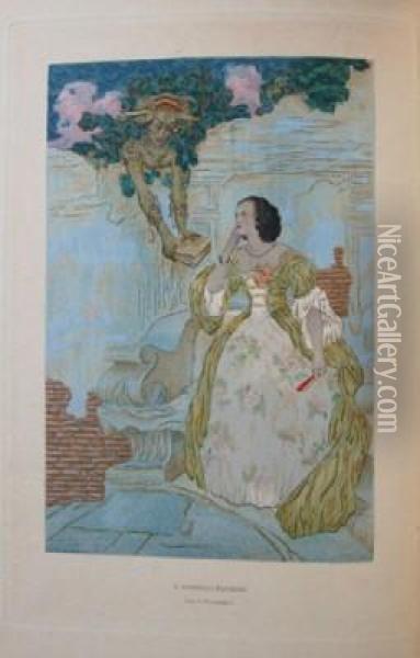 Les Sept Femmes De La
 Barbe-bleue Et Autres Contes Merveilleux Oil Painting - Eugene Decisy