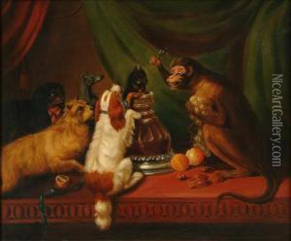 Mischief Oil Painting - Horatio Henry Couldery
