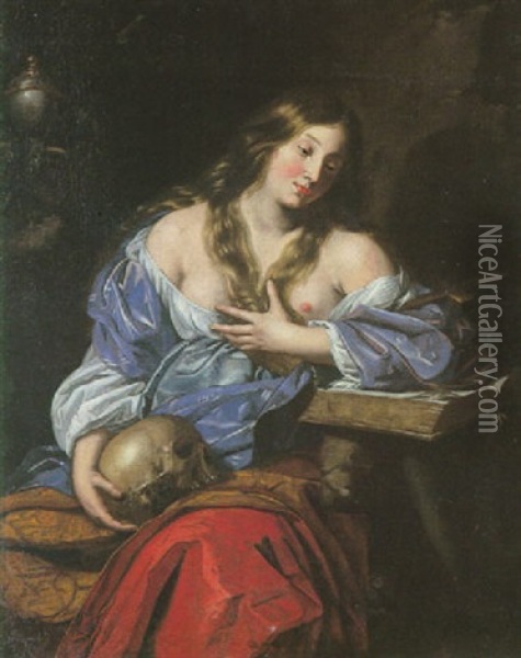 Sainte Marie Madeleine Repentante Oil Painting - Nicolas Regnier