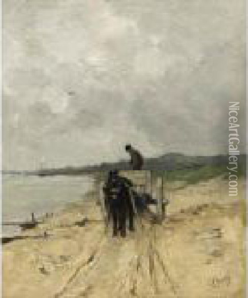 The Sand-cart Oil Painting - Anton Mauve