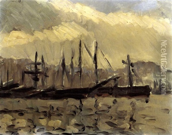 Bateaux Au Port Oil Painting - Henri Matisse