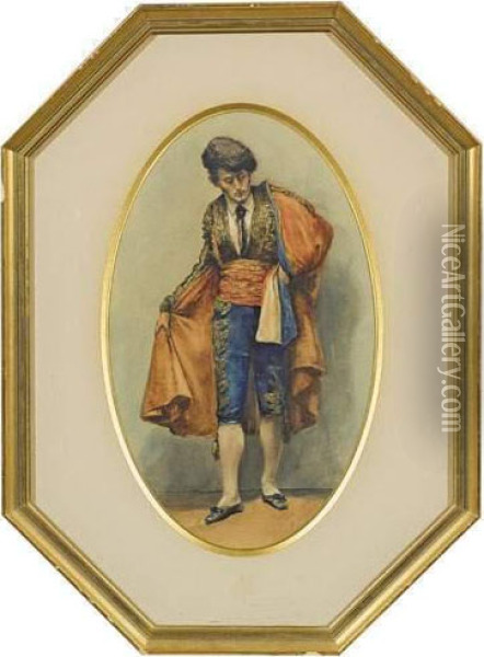 Le Toreador Oil Painting - Adolphe Frederic Lejeune