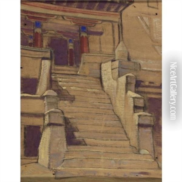Spitok. Ladakh Oil Painting - Nikolai Konstantinovich Roerich