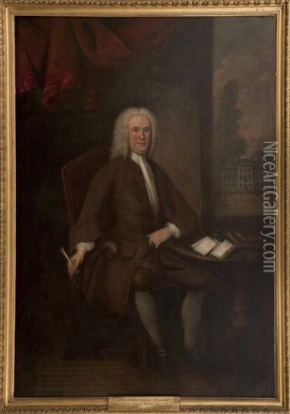 Full-length Portrait Of Andrew Gairdner In Brown Coat Oil Painting - John Medina