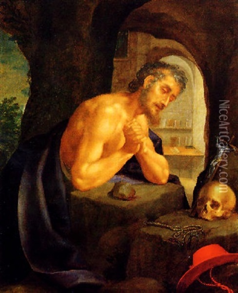 San Gerolamo Oil Painting - Giovanni-Baptista Tempesti