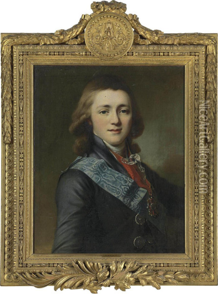 Portrait Of The Grand Duke Alexander Pavlovich Oil Painting - Dimitri Gregoriovitc Levitsky