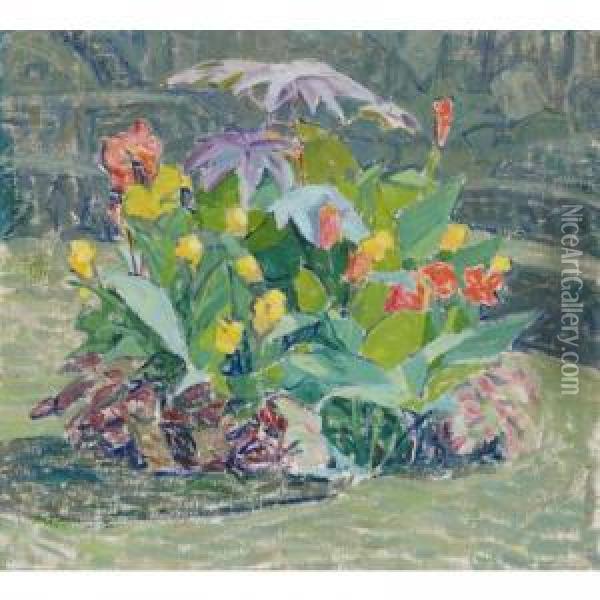 Flowers Oil Painting - Alexander Konstantinovich Bogomazov