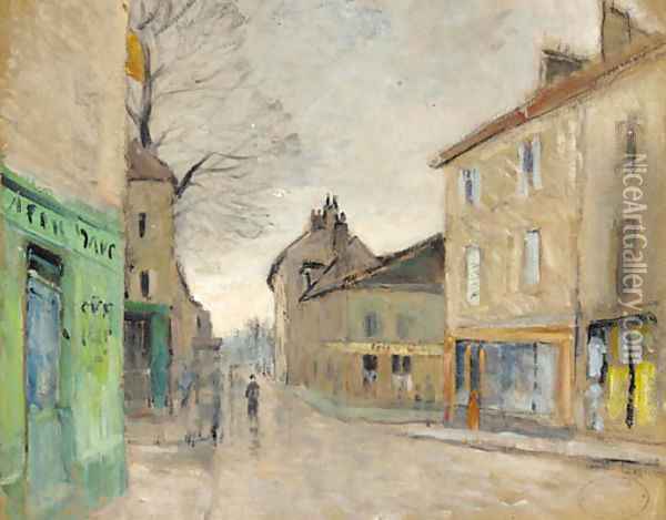 Rue du village Oil Painting - Gustave Loiseau