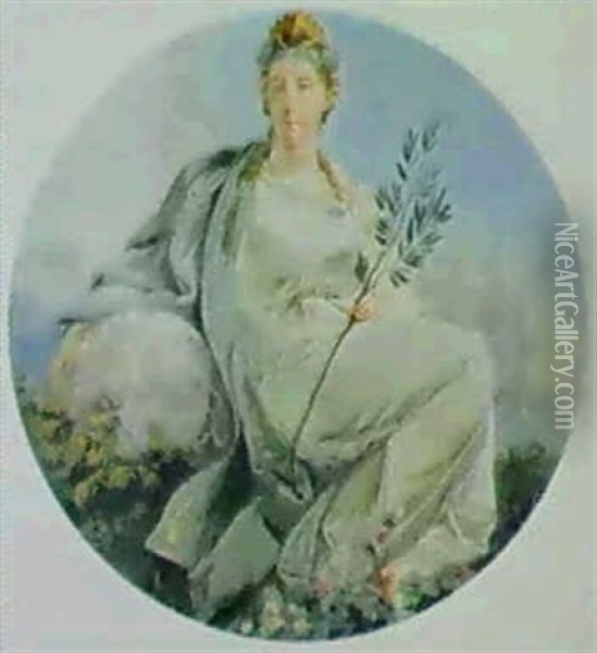 Raffigurazione Allegorica Della Pace Oil Painting - Giuseppe Bernardino Bison