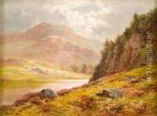 Paesaggio Di Loch Arklet Oil Painting - Henry Hillier Parker
