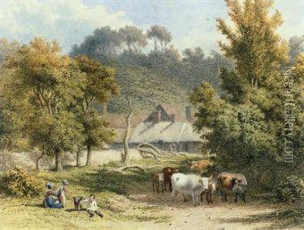 Les Vaux, Jersey Oil Painting - Robert Hills