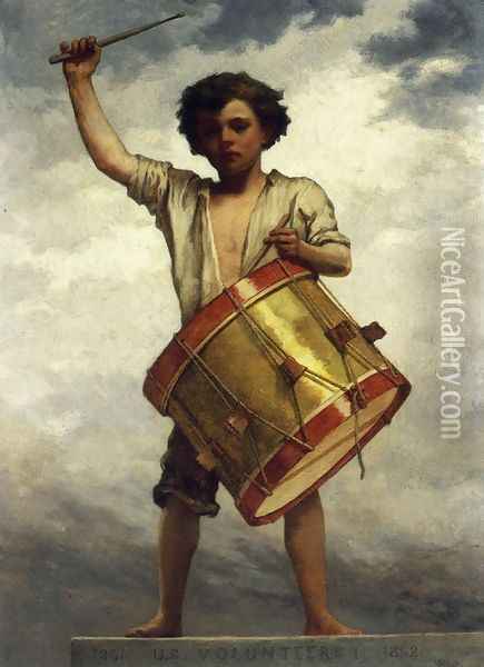 The Drummer Boy Oil Painting - William Morris Hunt