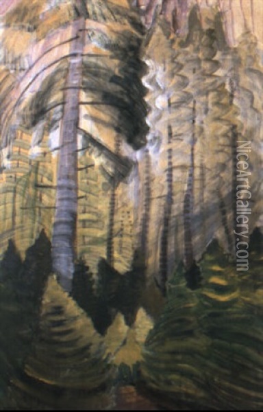 Forest Oil Painting - Emily Carr