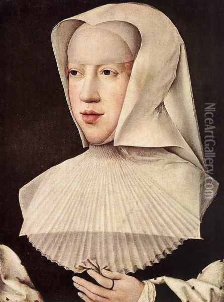 Portrait of Margareta van Oostenrijk Oil Painting - Bernaert van Orley
