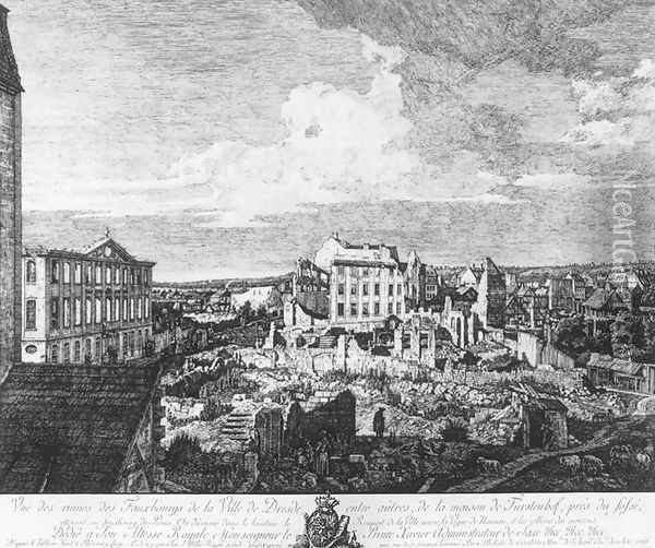 Dresden, the Ruins of the Pirnaische Vorstadt 1766 Oil Painting - Bernardo Bellotto