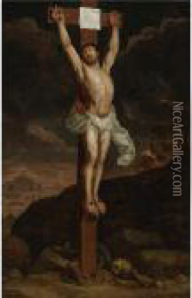 The Crucifixion Oil Painting - Charles Lebrun