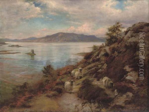 Castle Stalker, Loch Linnhe Oil Painting - Joseph Farquharson