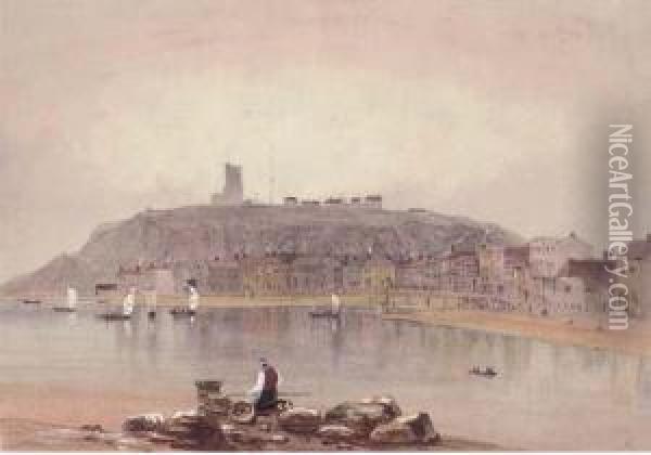 A View Of Folkestone Oil Painting - George Sidney Shepherd