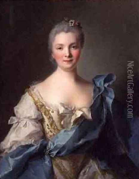 Madame de la Porte Oil Painting - Jean-Marc Nattier
