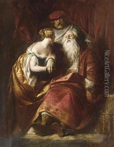 The death of King Lear Oil Painting - Alfred Elmore
