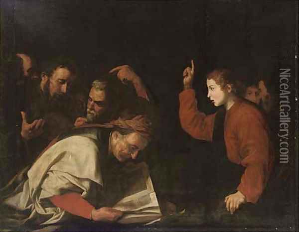 Christ among the Doctors Oil Painting - Jusepe de Ribera