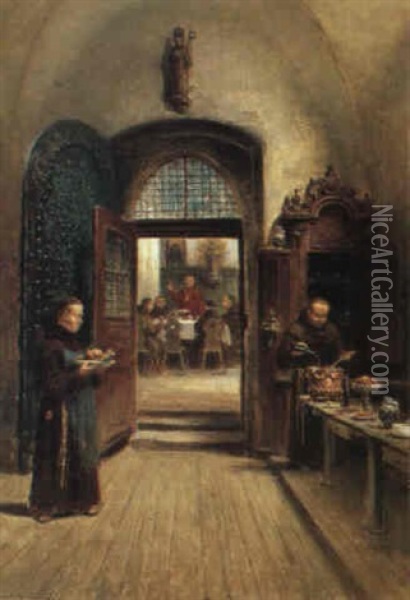 Middag Fro Kardinalen Oil Painting - Frans Wilhelm Odelmark