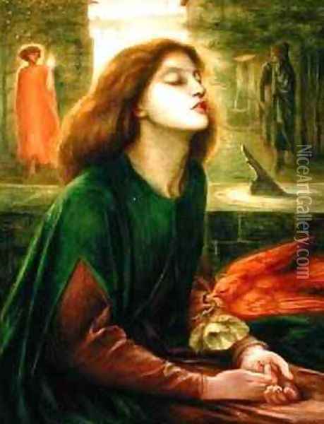 Copy of Beata Beatrix by Dante Gabriel Rossetti 1828-82 1900-10 Oil Painting - J. H. Gibbons